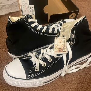 Black high top converse new condition never worn